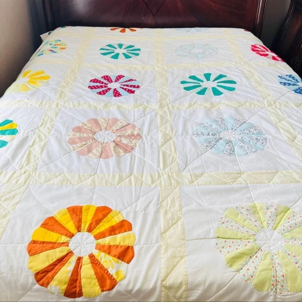 74”x92” Handmade Hand Stitched Twin Size Quilt. 74”x92”